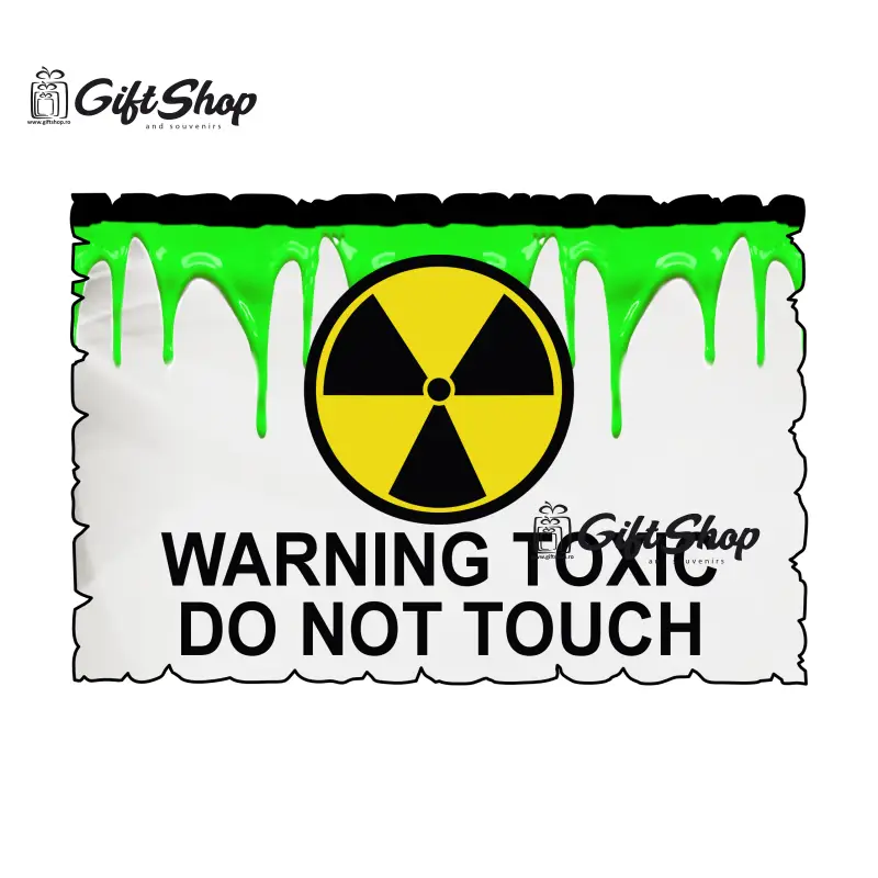 Warning toxic do not touch, magnet frigider mgs076v